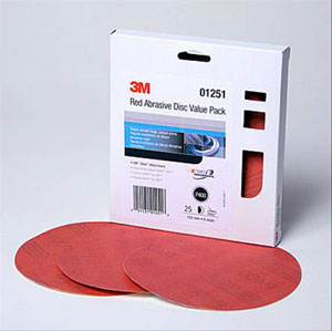 3M STIKIT RED ABRASIVE 6" SANDING DISC P400 GRIT BOX OF 25