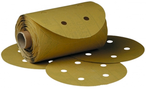 3M STIKIT GOLD 6" SANDING DISC DUST FREE 216U HOLES P220 GRIT ROLL OF 175