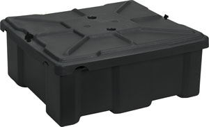 BATTERY BOX FOR 2 8D LOW BATTERIES WITH HOLD DOWN