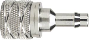 MOELLER FUEL CONNECTOR 5/16" BARB F/SUZUKI CHROME PLATED BRASS