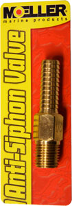 MOELLER ANTI-SIPHON VALVE BRASS 1/4" NPT X 1/4" HOSE BARB