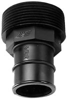 ADAPTER PIPE TO HOSE PLASTIC 1 1/2"P TO 3/4"H