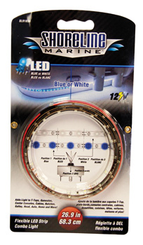 FLEXIBLE LED STRIP TAPE 12V WHITE/ BLUE