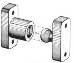 STANDOFF BALL & SOCKET 1/2"WHITE NYLON 1 OR 5 PACKAGE (BY/EA)