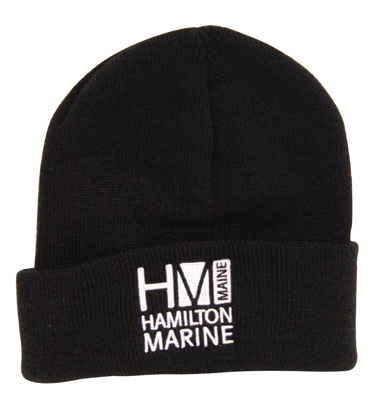 HAMILTON MARINE BEANIE HAT BLACK ONE SIZE FITS ALL