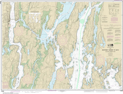 CHART WATER RESISTANT BOOTHBAY HBR/BATH KENNEBC