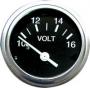 TELEFLEX VOLTMETER GAUGE HEAVY DUTY BLACK RANGE 10-16 VOLT DC