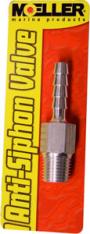 MOELLER ANTI SIPHON VALVE ALUMINUM 1/4" NPT X 1/4" HOSE BARB