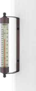 THERMOMETER BRONZE PATINA IN/OUTDOOR