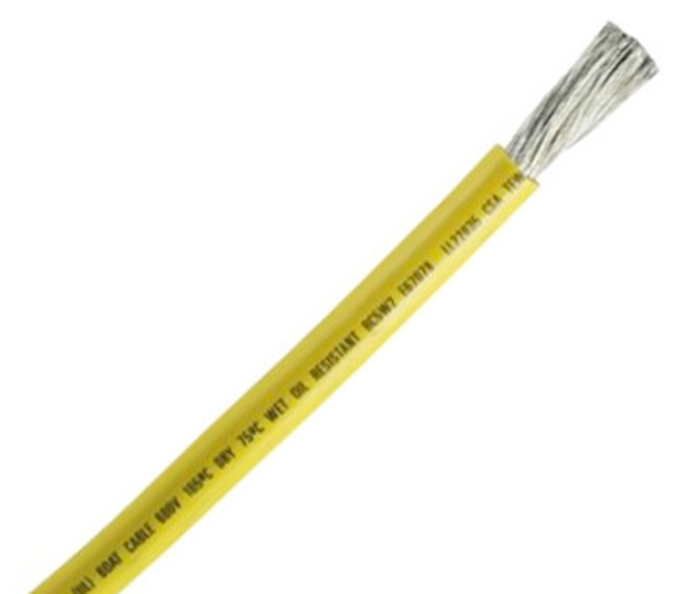 ANCOR BATTERY CABLE 6 GAUGE YELLOW TINNED (100' SPOOL)
