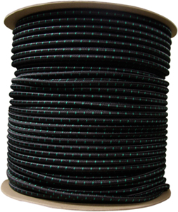 SHOCK CORD 5/16" SOLID BLACK UV RESISTANT (SOLD BY 500' SPOOL)