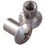 BARREL NUT 10-24 X 1/2" SHANK CHROMED BRASS 100BG (100/BAG)