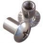 BARREL NUT .25-20 X 1/2" SHANK CHROMED BRASS (100/BAG)