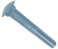 CARRIAGE BOLT GALVANIZED .38" X 4.5" WITH NUT (BOX OF 50)