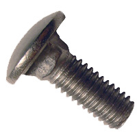 CARRIAGE BOLT STAINLESS STEEL WITHOUT NUT 1/4" X 5" (BOX OF 50)