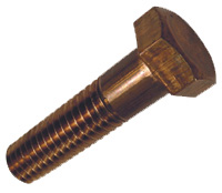 CAP SCREW BRONZE HEX HEAD WITHOUT NUT 3/8" X 3/4" (BOX 25)