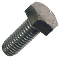 CAP SCREW STAINLESS STEEL HEX HEAD WITHOUT NUT .38" X 5.00" (BOX 50)