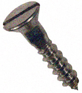 WOOD SCREW GAL FH 8X1.25 SLOT (100/BOX)