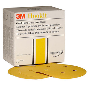 3M HOOKIT GOLD 6" SANDING DISC DUST FREE 220 GRIT BOX OF 75