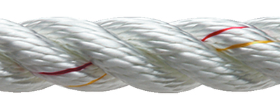 NEW ENGLAND ROPES PREMIUM 3 STRAND NYLON WHITE 3/8" (600' REEL)