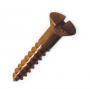 WOOD SCREW BRONZE OVAL HEAD SLOTTED # 10 X 2" (BOX 100)