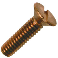 MACHINE SCREW BRONZE FLAT HEAD SLOTTED