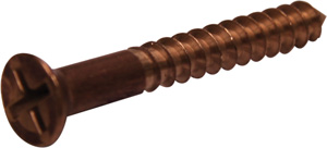 WOOD SCREW BRONZE FLAT HEAD FREARSON