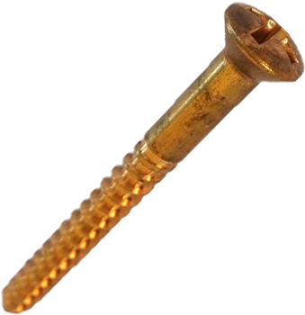 WOOD SCREW BRASS OVAL HEAD PHILIPS