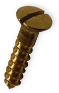 WOOD SCREW BRASS OVAL HEAD SLOTTED