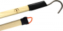 GAFF WITH ASH HANDLE STAINLESS STEEL BLUNT END HOOK BLACK RUBBER ENDS