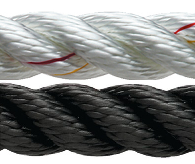 New England Ropes C6054-24-00025 0.75 in. x 25 ft. Premium Nylon 3 Strand  Dock Line - Black 