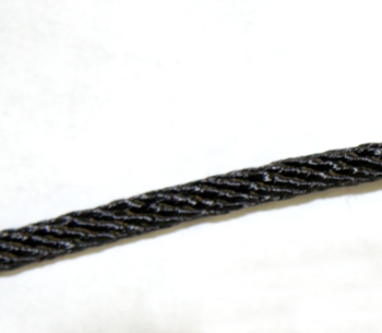 SOLID BRAID NYLON ROPE BLACK 3/16" (SOLD BY FOOT OR REEL)