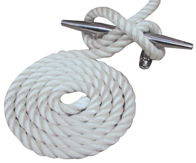 3-STRAND SPUN POLYESTER ROPE WHITE (FOOT OR REEL)