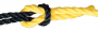 ROPE POLYPRO 3 STRAND YELLOW OR BLACK (SOLD BY FOOT OR REEL)