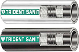 TRIDETN RUBBER HOSE SANITATION HARD WIRE BLACK OR WHITE (BY FT OR COIL)