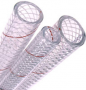SHIELDS HOSE PVC REINFORCED CLEAR WITH RED TRACER (BY FOOT OR 50' COIL)