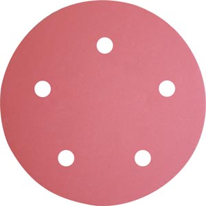 SANDPAPER DISC REDLINE 5" 5 HOLE STICKT