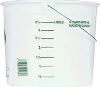PAINT PAIL 5 QT PLASTIC MIX-N-MEASURE W/HANDLE (BY EACH)