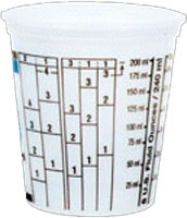 PAINT PAIL CUP 8 OZ MIX -N- MEASURE PLASTIC (BY EACH)