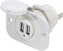 BLUE SEA 1016200 RECEPTACLE SOCKET 12V WHITE DUAL USB CHARGER WATERTIGHT