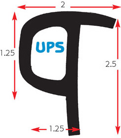 PVC DINGHY OR DOCK RUB RAIL FLEXIBLE WITH LIP *UPS* ( UP TO 50' MAX)