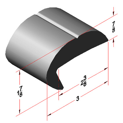 PVC RUB RAIL RIGID WITH LIP *TRUCK*