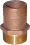GROCO ADAPTER PIPE TO HOSE FULL FLOW BRONZE
