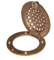 STRAINER ROUND HINGED BRONZE