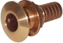 GROCO THRU HULL HOSE BARB WTH NUT BRONZE