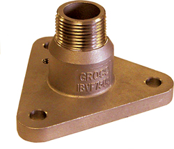 GROCO FLANGE ADAPTER BASE FOR BALL VALVES BRONZE