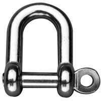 SUNCOR SHACKLE STRAIGHT D STYLE CAPTIVE PIN 316 STAINLESS STEEL