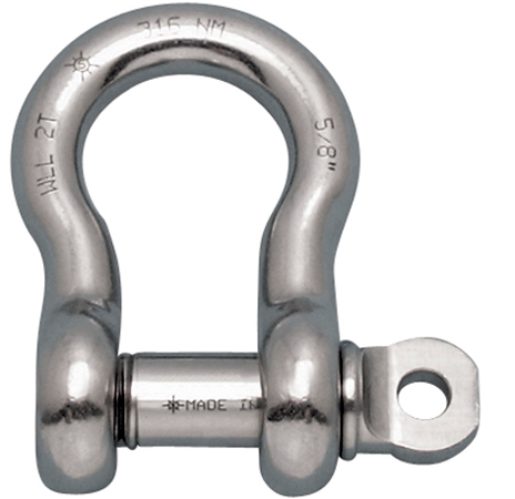 SUNCOR ANCHOR SHACKLE OVERSIZE SCREW PIN 316 STAINLESS STEEL