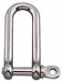 SUNCOR SHACKLE LONG D STYLE 316 STAINLESS STEEL WITH SCREW PIN
