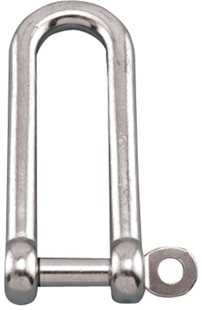 SUNCOR SHACKLE LONG D STYLE 316 STAINLESS STEEL WITH CAPTIVE SCREW PIN
